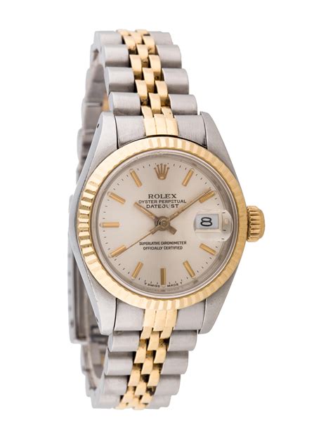 rolex ladies oyster perpetual datejust watch|Rolex ladies Datejust half gold.